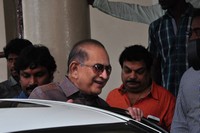 Krishna Watching Srimanthudu Movie at Prasad Lab